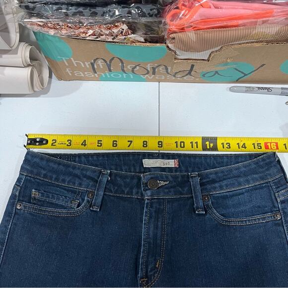 Vintage Y2K Levi's 545 Low Rise Boot Cut Jeans dark Blue wash, 10 medium - Picture 6 of 8